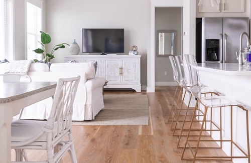 Panama City Beach House | LUX Townhome! Pet Friendly, Heated Pool/Golf Cart