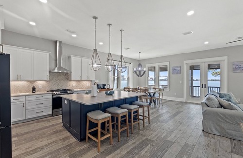 Gulf Shores House | Lux Waterfront Home, Free Heated Pool, Hot Tub&Fire Pit, Pier/Boat Dock, Views!