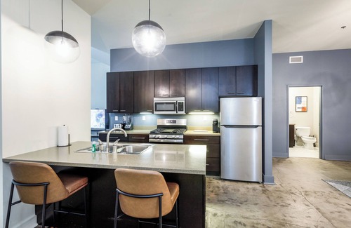 Downtown Pittsburgh Apartment | Luxe 2 Bedroom Loft - An Urban Oasis with Private Terrace + Free Gym Access!