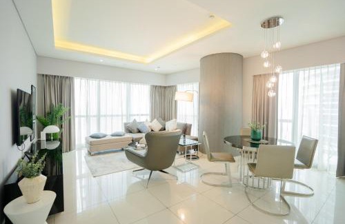 Business Bay Apartment | Luxe 2BR Haven with Spectacular Burj Khalifa & Dubai Frame Views By ĀYA Boutique