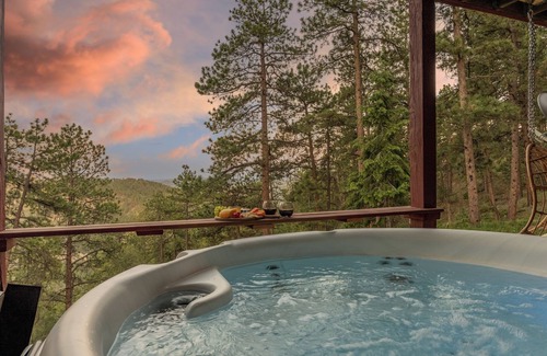 Bailey House | Luxe 4BR Mountain Getaway Stunning Views Hot Tub Theater & Games- Pet Friendly
