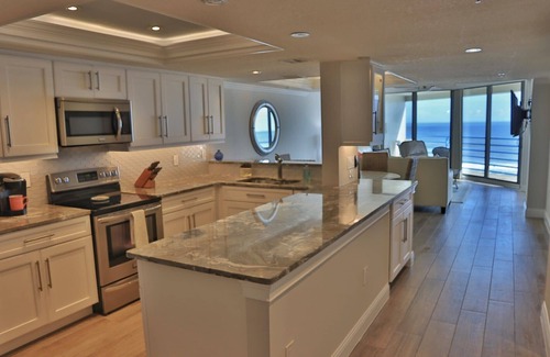 New Smyrna Beach Condo | Luxurious, Remodeled Oceanfront Condo with a View! EBB TIDE, 2 BD, 2 BA.