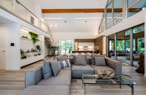 Union Pier House | Luxurious Union Pier Home w/Private Heated Pool, Hot Tub, and Sauna!