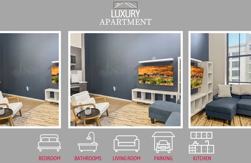 Gateway District Apartment | Luxury 1BD | DT Cleveland | 1 Bed | Free Parking