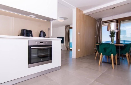 Okrug Donji Villa | Luxury Beachfront Villa Lucinda with private sea deck right by the sea on Ciovo - Okrug Donji
