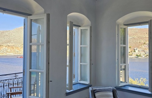 Symi Villa | Luxury family villa with panoramic views of Symi, jacuzzi and beach access