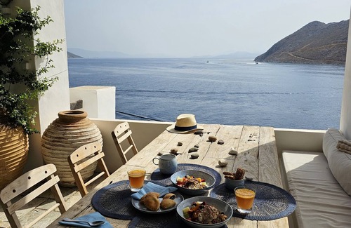 Symi Villa | Luxury family villa with panoramic views of Symi, jacuzzi and beach access