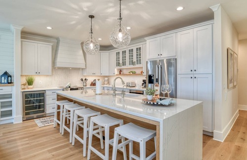 Vilano Beach House | Luxury Home Steps to Beach! 4 Masters, Firepit, Ping Pong, Putting Green, EV charger, Balconies, ADA