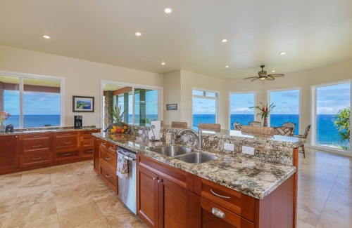 Princeville House | Luxury Home With Spectacular 180 Degree White Water Views & Infinity Edge Pool