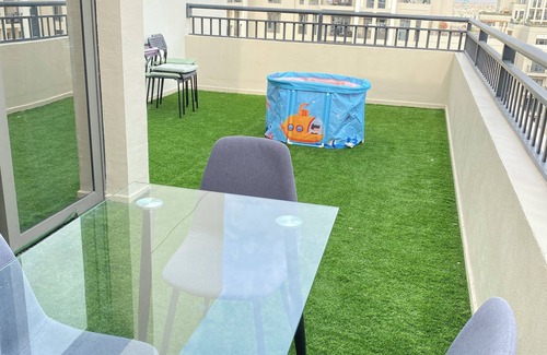 Dubai Apartment | Luxury & Lovely Calm 3BR Apartment with Pool view in a private Gated Community