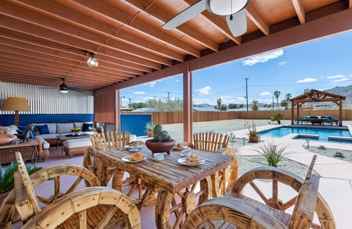 Twentynine Palms House | ★LUXURY NEW SALT WATER POOL★JACUZZI, Mt Views ★