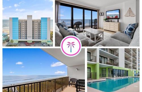 Cherry Grove Beach Apartment | Luxury Oceanfront Condo with Pools, Hot Tub, Gym & Grill by myBeach Vacation Rentals
