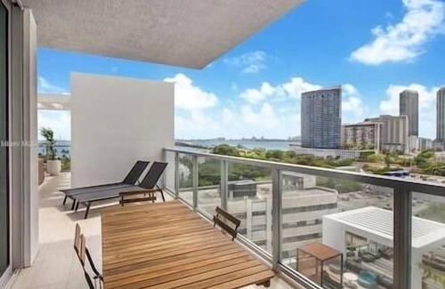 Northeast Miami Condo | Luxury Penthouse with Water Views and Massive Private Terrace and Free Parking