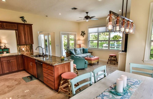 Coury House | Luxury pool home, quick ocean access, high-end kitchen, WI-FI, kayaks & bikes