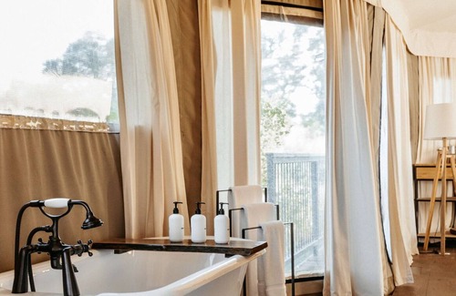 Johnson City RV Rental | Luxury Safari Tents on 96 acres in the Texas Hill Country