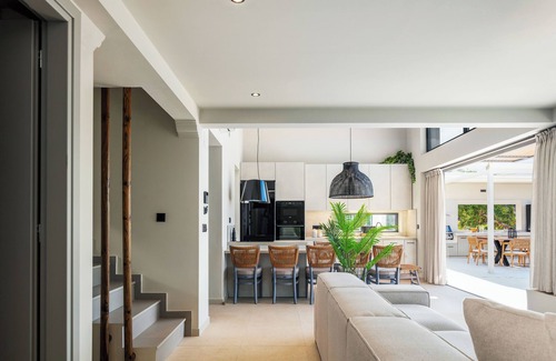 Geropotamos Villa | Luxury Villa with Sea Views, Fire Pit & near beach