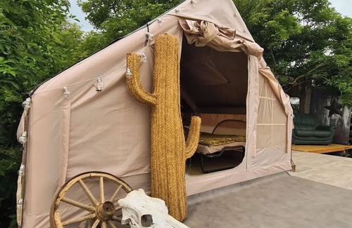 Schoeneberg b. Angermuende RV Rental | Luxuszelt in der Pferdeherde in Perfekten Westernambiente in Maximaler Natur