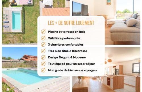 Biscarrosse Villa | Maison Calme Biscarosse avec Piscine - 10 min Plage