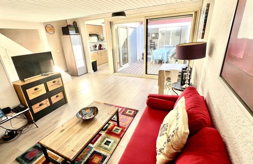 Le Barcares House | Maison de Vacances de 60m² au Barcarès,t2,mezzanine, Cour, Secteur Le Lydia