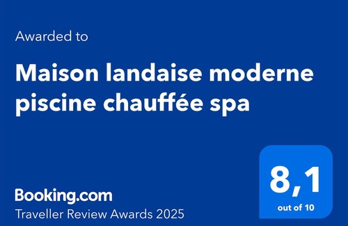 Lit-et-Mixe House | Maison landaise moderne avec piscine chauffée et spa
