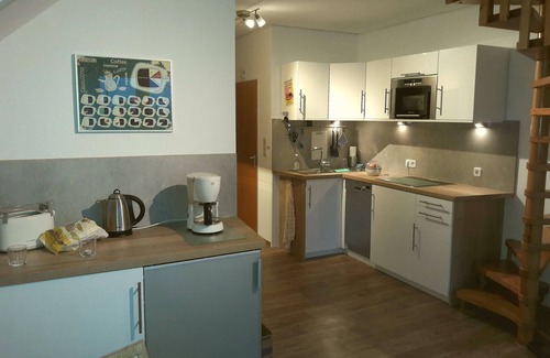 Dornum Apartment | Maisonette apartment - 17m² balcony - Garage for bicycles - Free WLAN -