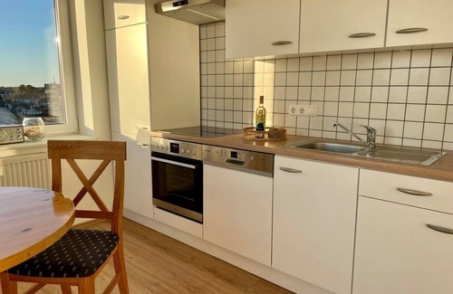 Wittduen Apartment | Maisonettewohnung mit Einem Gigantischen Blick Auf's Meer und den Amrumer Leuchtturm, das Erwartet Sie in der Ferienwohnung "brandung" in Wittdün auf Amrum!