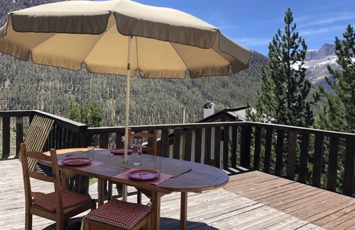 Molines-en-Queyras Ski Chalet | MARANATHA Charming Chalet 10 pers Veranda + South-facing Terrace -magnificent View
