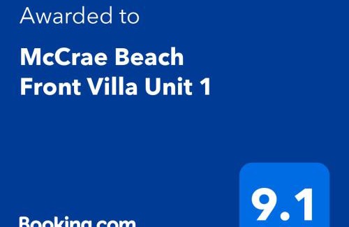 McCrae Apartment | McCrae Beach Front Villa Unit 1