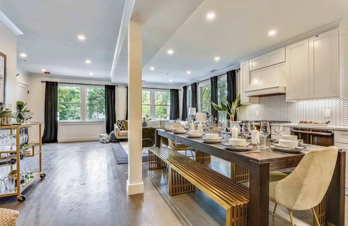 Jamaica Plain Apartment | Mid-Century Glam Retreat, Near T