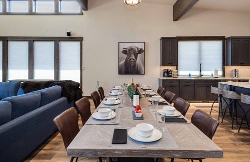 Whitefish House | Mid-Mountain Ski In/Ski Out with Game Room + Hot Tub + Pet Friendly