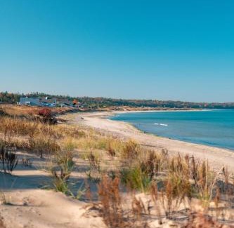 Northport House | Midcentury home, private beach. large great room