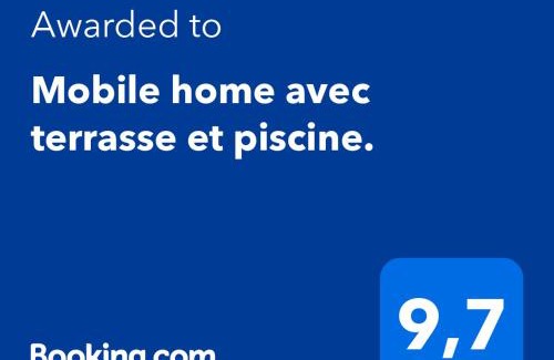 Hourtin Ski Chalet | Mobile home avec terrasse et piscine.