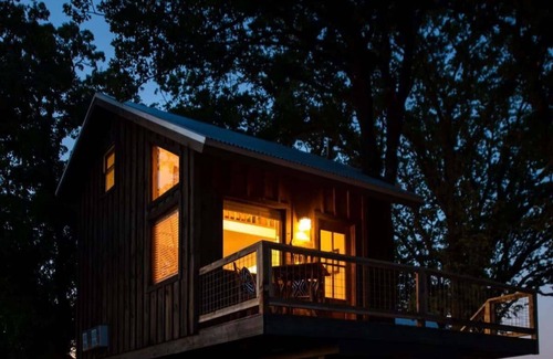 Elm Mott RV Rental | Mockingbird Treehouse (15 MIN to Magnolia/Baylor)