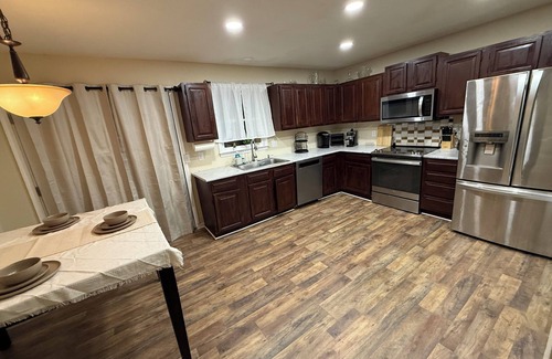 North Raleigh House | Modern 2BR, 2.5BA townhome with comfy bedding, sleek decor, comfort & cozy.