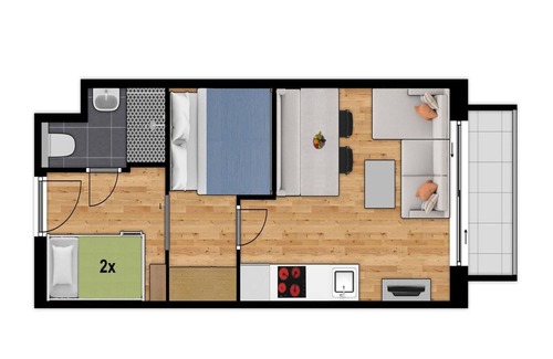 Zeebrugge Apartment | Modern apartment with air conditioning, on a resort, 2.5 km. from the beach