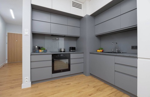 Praga Apartment | Modern Apartment with Air Conditioning and Parking Near the PGE Stadium in Warsa