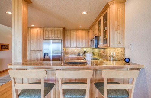 Netarts House | Modern Beauty on Private Street has Netarts Bay, Ocean Views, Putting Green!