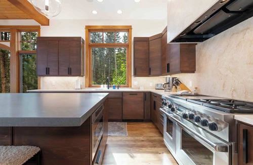 Mountain Village Cabin | Modern Cabin by InvitedHome | Vast Patio, Fireplaces, Hot Tub, Steps to Ski
