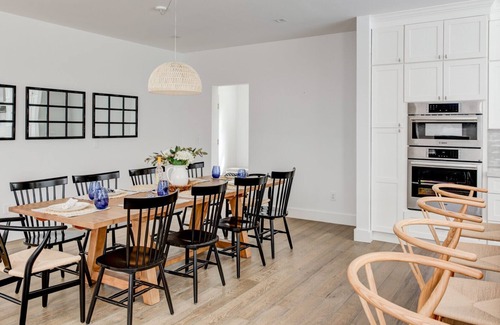 North Haven House | Modern Coastal Farmhouse style home with a private pool, open-floor plan,.