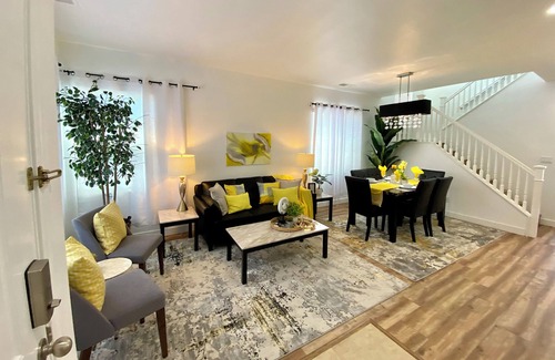 Midway House | Modern cozy comforts 4BR 2.5BA home, 2-car garage, outdoor space, monthly rental