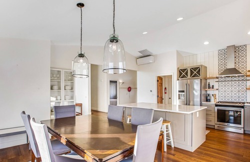 Coupeville House | Modern, dog-friendly home with sweeping views, deck, firepit, & gas fireplace