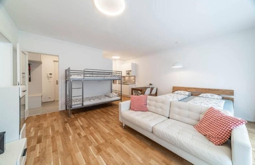 Michle Apartment | Modern family apartment with own kitchen and bathroom.