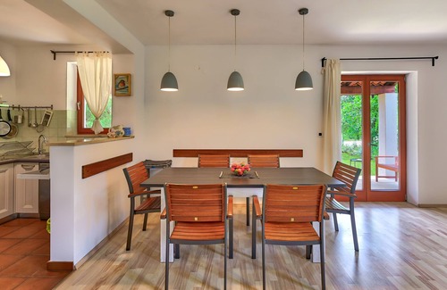 Krnica House | Modern house in a quiet location with a fenced garden, porch and private pool