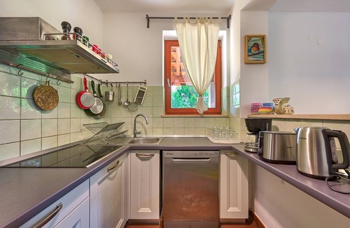 Krnica House | Modern house in a quiet location with a fenced garden, porch and private pool