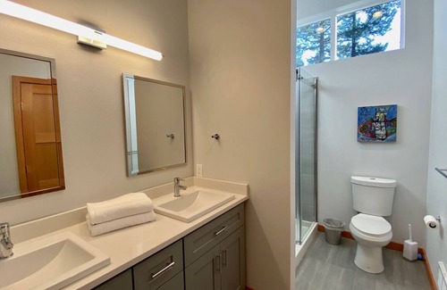 Rosario House | Modern House with peaceful deck, walk to Cascade Lake, pet friendly.