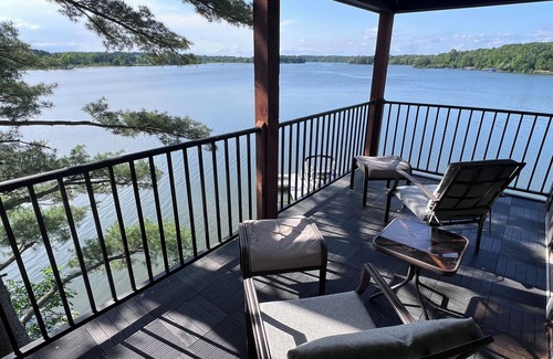 Turtle Lake House | Modern lakefront home. New dock with optional pontoon rental