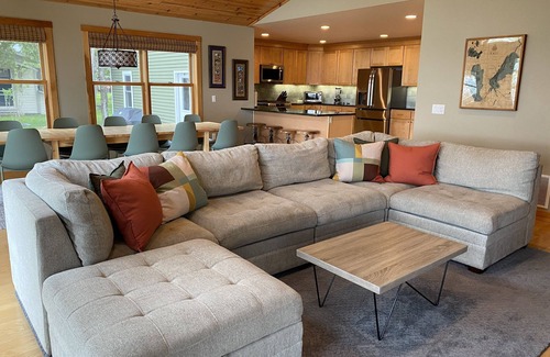 Cheboygan County House | Modern Lakefront Home on Burt w/Optional Pontoon