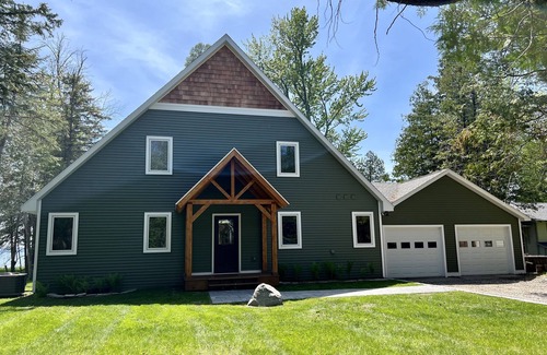 Cheboygan County House | Modern Lakefront Home on Burt w/Optional Pontoon
