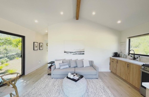 Sonoma Cottage | Modern Sonoma Farmhouse on Vineyard w Deck + Bocce Court