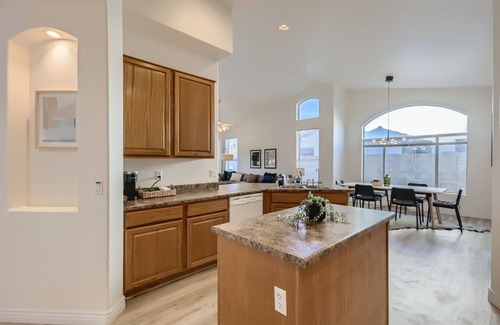 Arrowhead Shores House | Modern Spacious Desert Getaway w/Hot Tub & Game Room